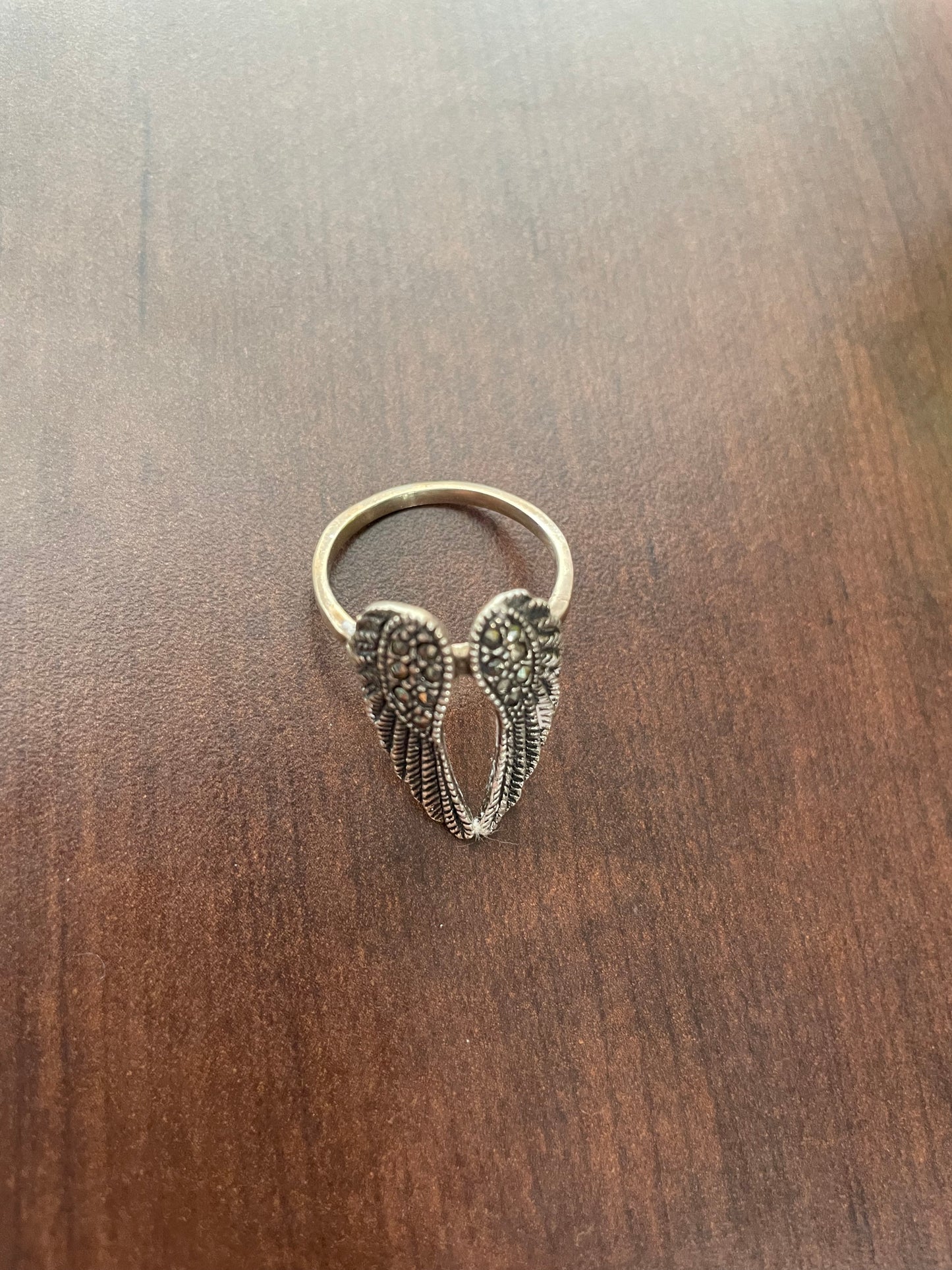 Silver Ring, wings Size 9